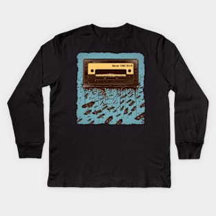 The death of the cassette tape Kids Long Sleeve T-Shirt